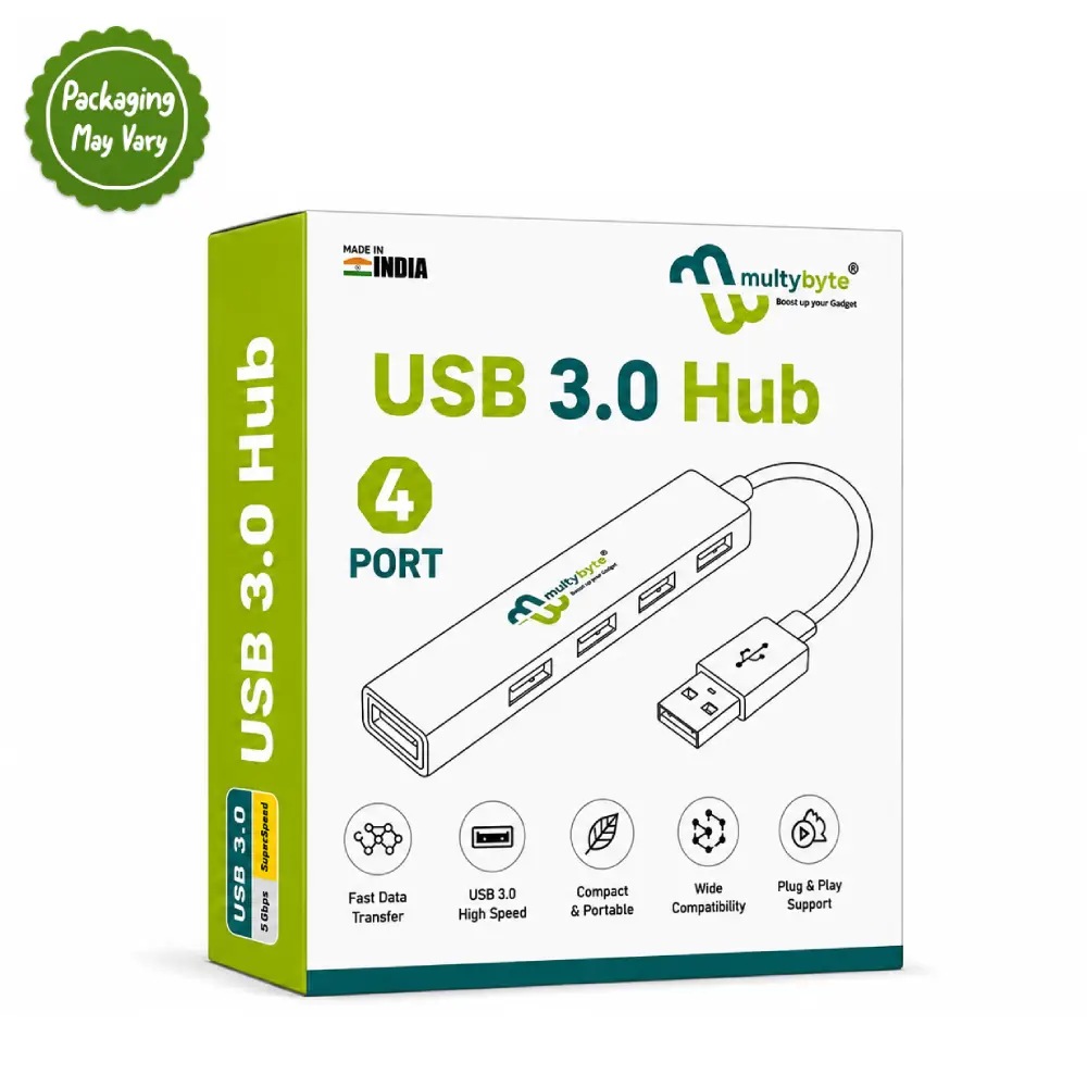 Multybyte USB Hub Slim 4 Port 3.0 (Metal Body) UHS30